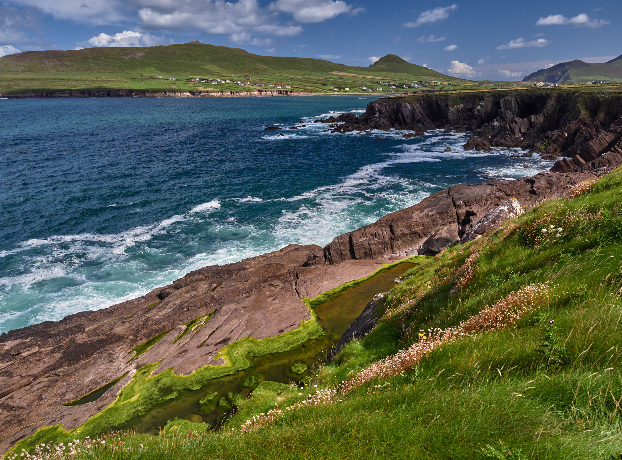 Ireland Dingle Peninsula View Of Cliff And Water