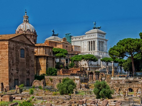 Italy Rome Forum Ruins Landmark Senate