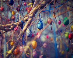 Germany Easter Egg Tree Tradition Colorful