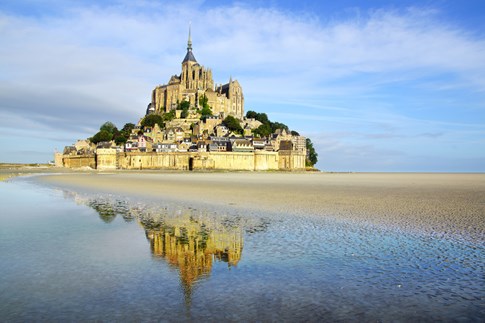 Mont St. Michel with reflection, Normandy, France