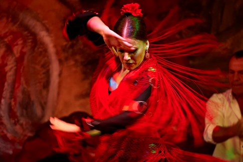 Spain flamenco red woman dance