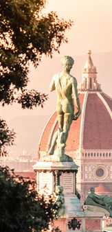 Italy Florence Sunset Dome Statue