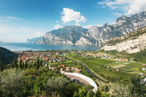 Lake Garda in the Lake District, Italy