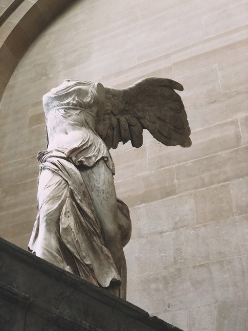 France Paris Louvre Victoire De Samothrace Winged Goddess Victory Expert Sculpture Museum Nike