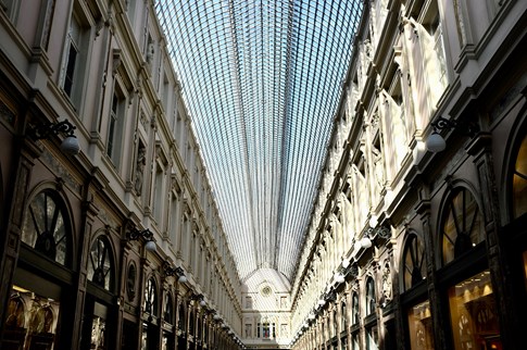 Belgium Brussels Galeries Royales Saint Hubert Shopping Sky Glass Stores Expert