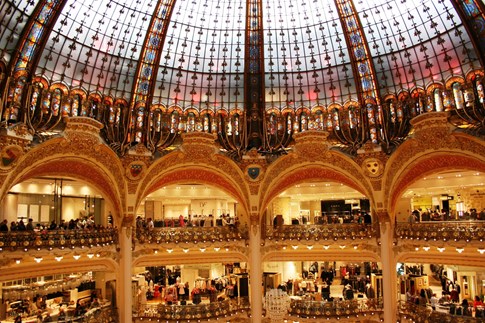 France Paris Galleries Lafayette Expert Shopping Glass Stores