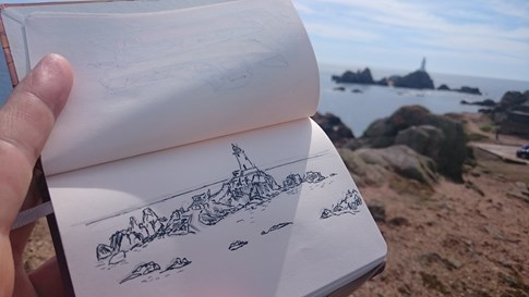 Journal Sketchbook Travel Beach Drawing Lighthouse Sketch Expert