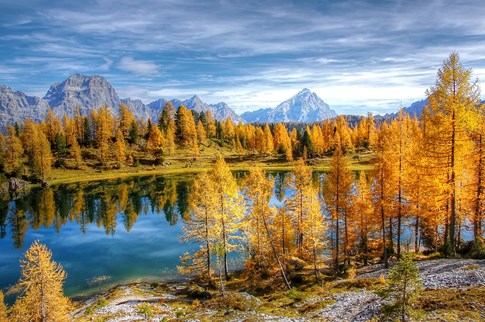 Italy Dolomites Lago Federa Fall Colors Expert