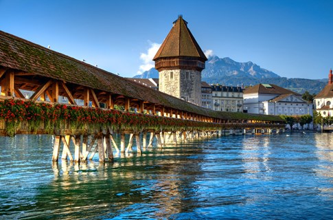 Chapel Bridge in Lucerne, Switzerland