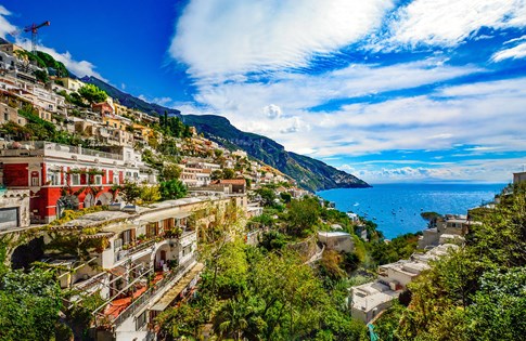 Italy Positano Amalfi Coast Hillside Houses