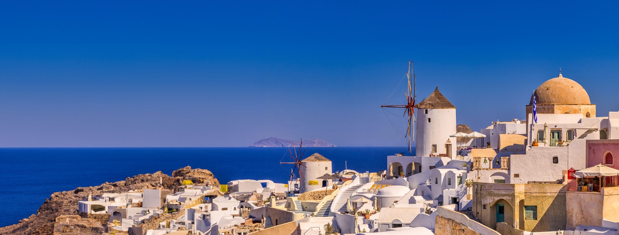 Greece Santorini Blue Sky Hero Crop