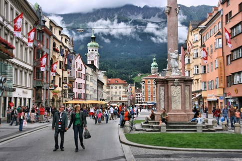 Town of Innsbruck in Austria