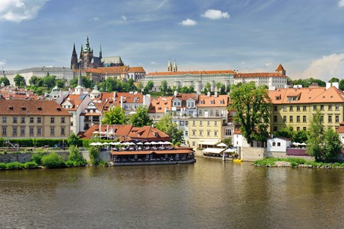 Prague Castle and Vltave River, Czech Republic
