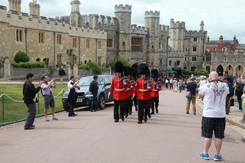 Changing of the guards at Windsor Castle, London, England