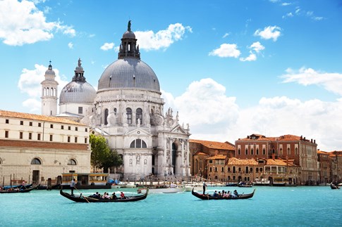 Santa Maria Basilica from the Grand Canal, Venice, Italy