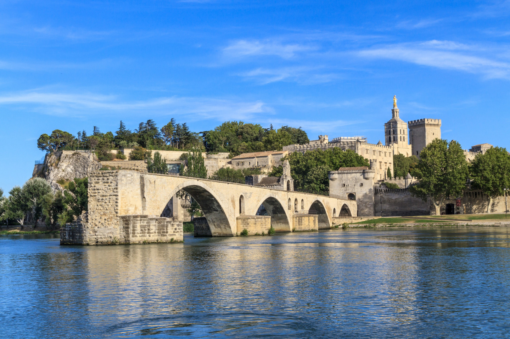 France Avignon Popes Palace Bridge