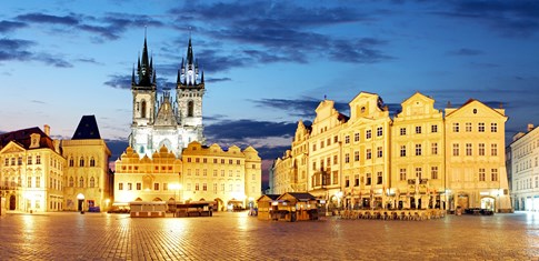 Panoramic view of Old Square, Prage, Czech Republic