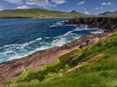 Cliff and water on the Dingle Peninsula, Ireland