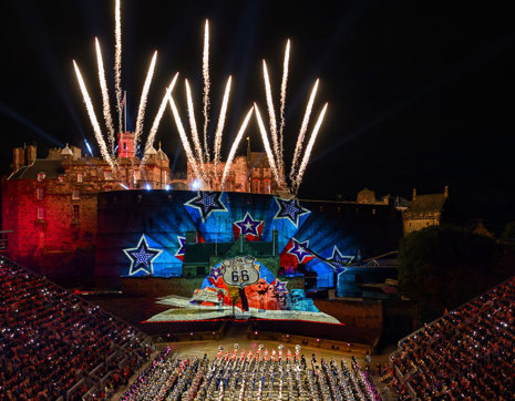 Scotland Edinburgh Military Tattoo Fireworks Parade Portrait (1)