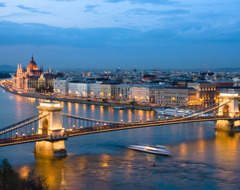 Hungary Budapest Danube River Parliament Chain Bridge