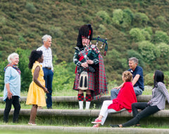 Scotland Highlands Kilt Grass Bagpipes