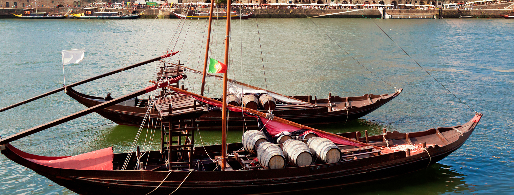 Portugal Porto Two Boats On The Douro