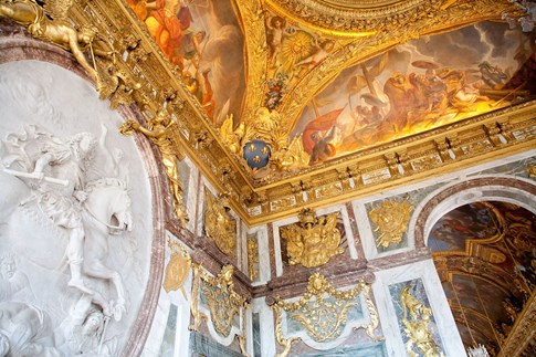 Ceiling of the Versailles Palace, Paris, France