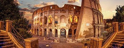 Colosseum in the evening, Rome, Italy
