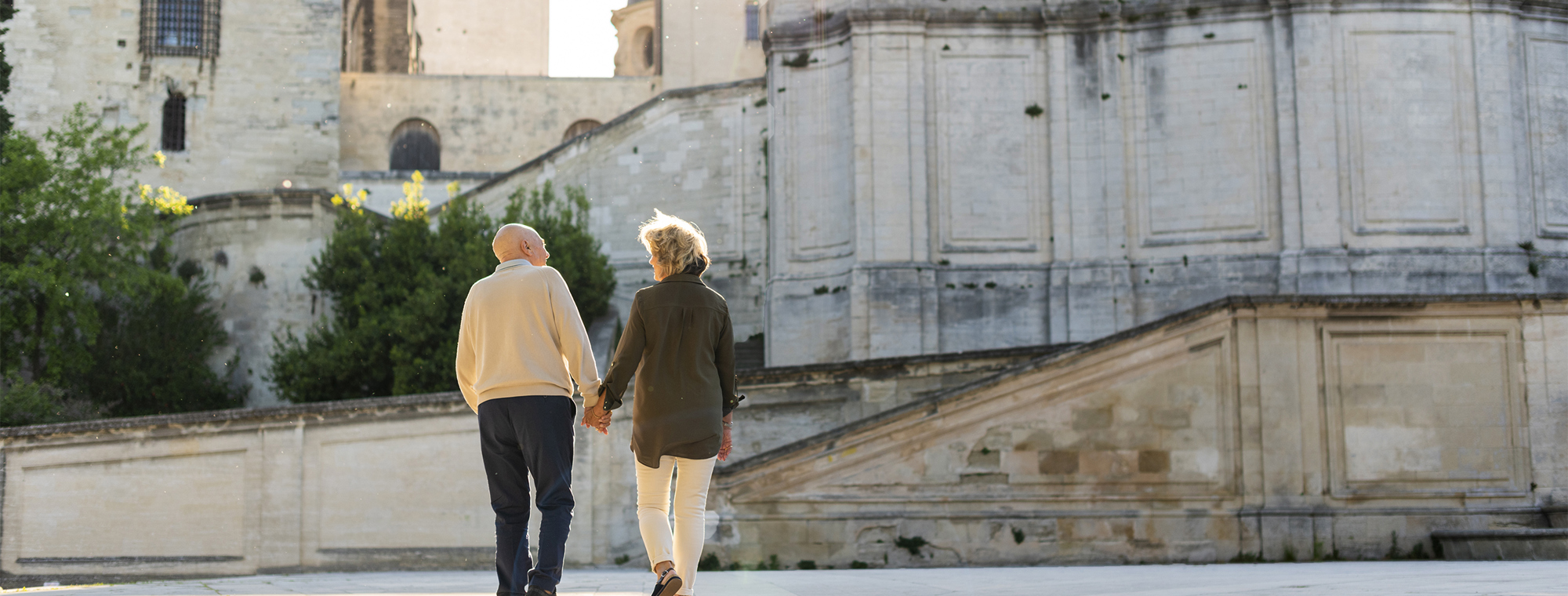 France Avignon Couple Sun Palace Du Palais Des Papes
