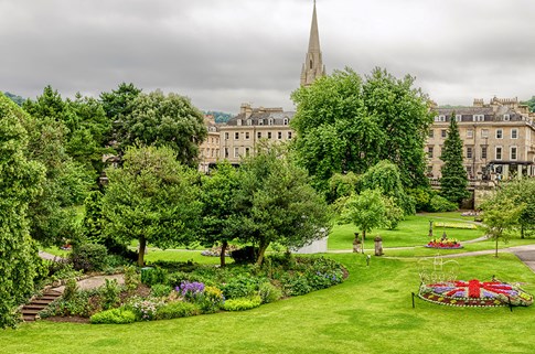 Castle Estate lawn, Bath, England
