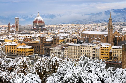 Florence in winter, Italy