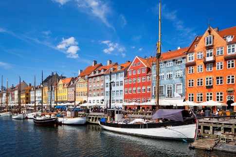 Boats in Nyhavn, Copenhagen, Denmark