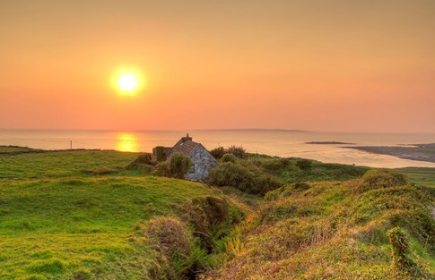 Sunset on coast of Connemara, Ireland