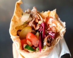Shawarma Street Food Middle Eastern Cuisine Sevirme Turning Pita Laffa Saj Vegetables