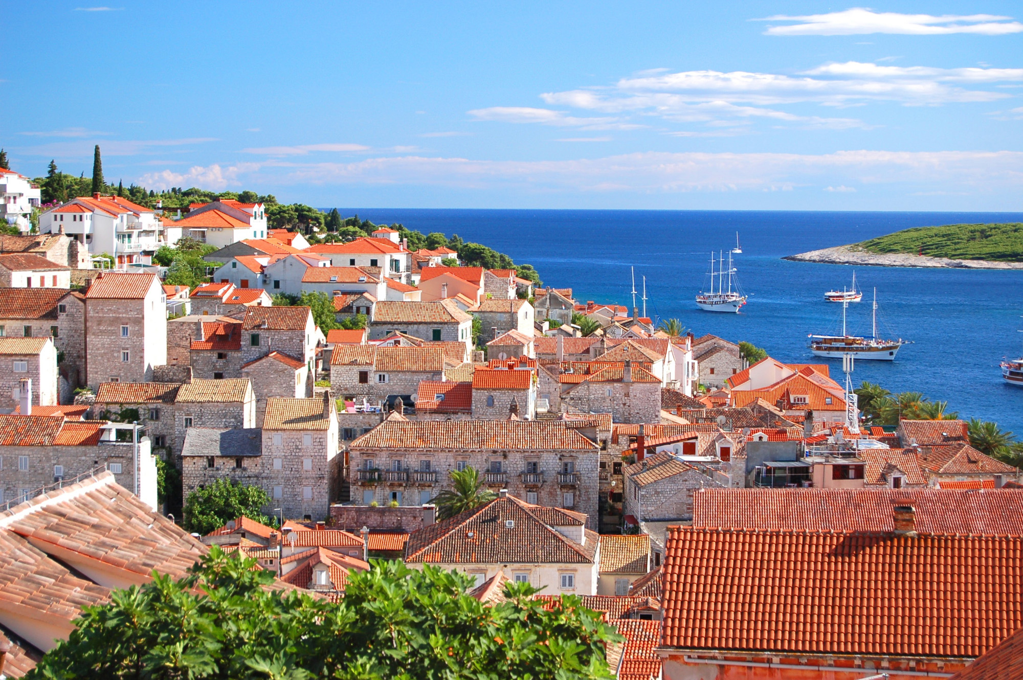 Croatia Hvar Island Old Town Harbor