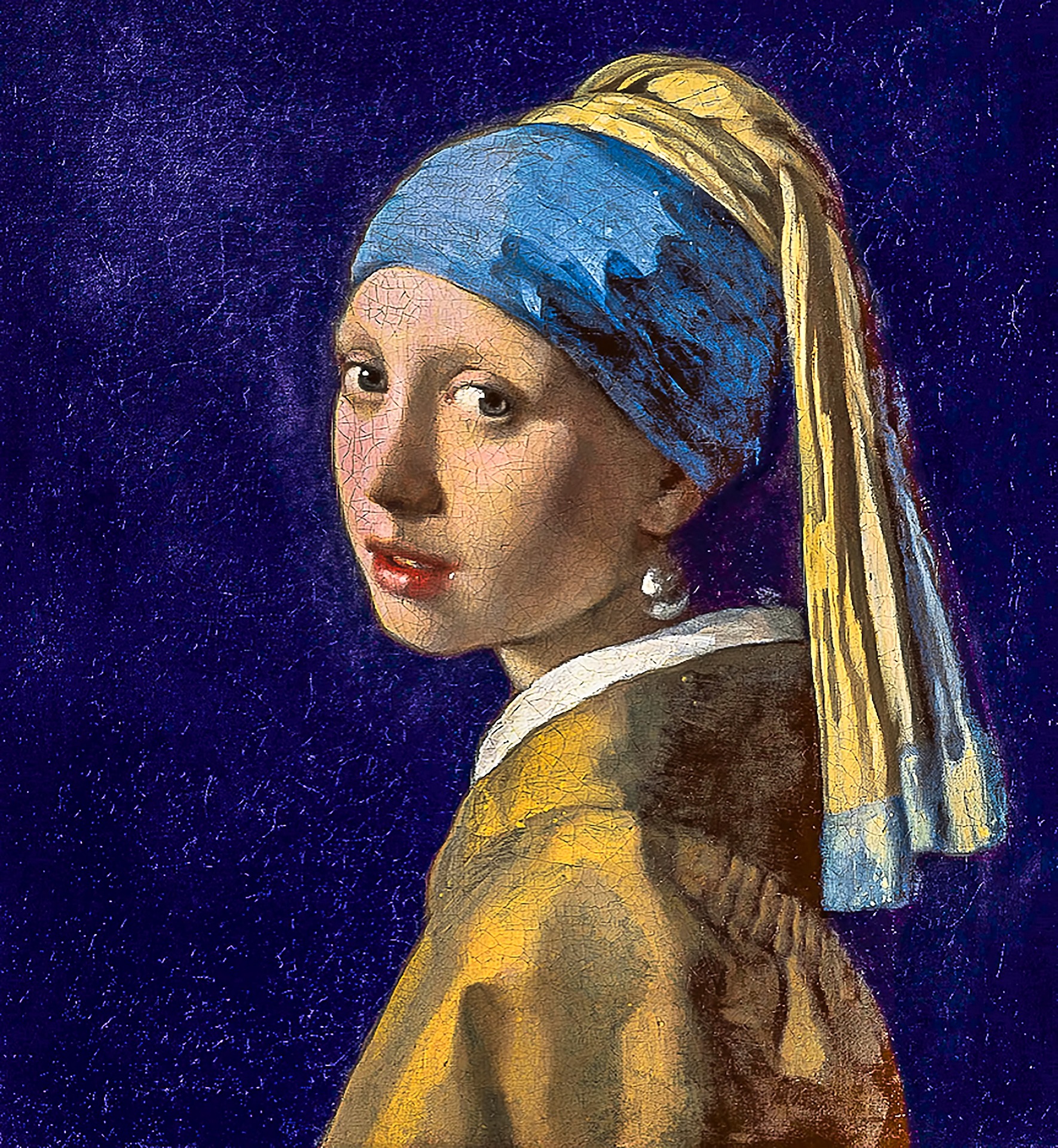 Expert Netherlands Girl With The Pearl Earring Restored Fresco Johannes Vermeer