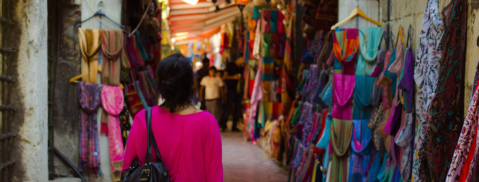 Turkey Bazaar Scafts Colorful Woman Alley Expert