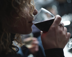 Expert Woman Wine Red Glass Drink Sip