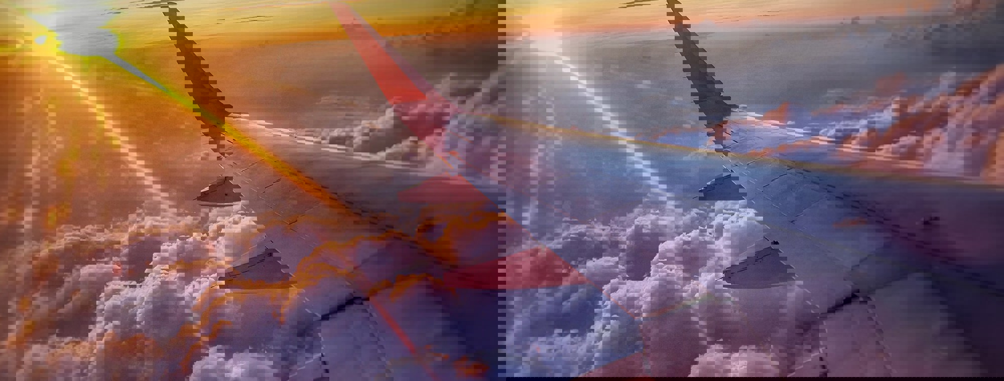 Expert Airplane Sunset Clouds Jet Lag