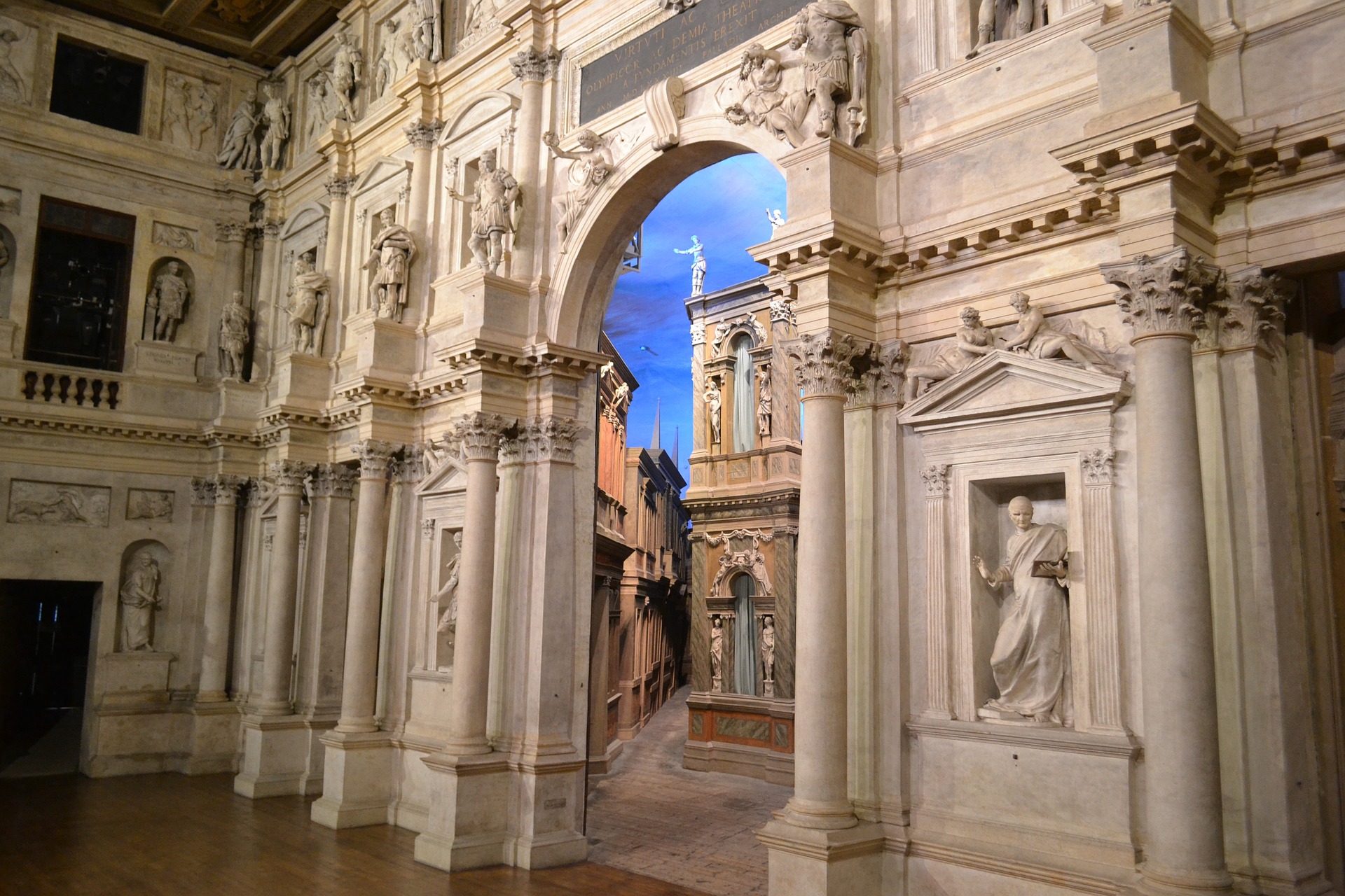 Italy Vicence Vicenza Palladio Theater Teatro Olimpico