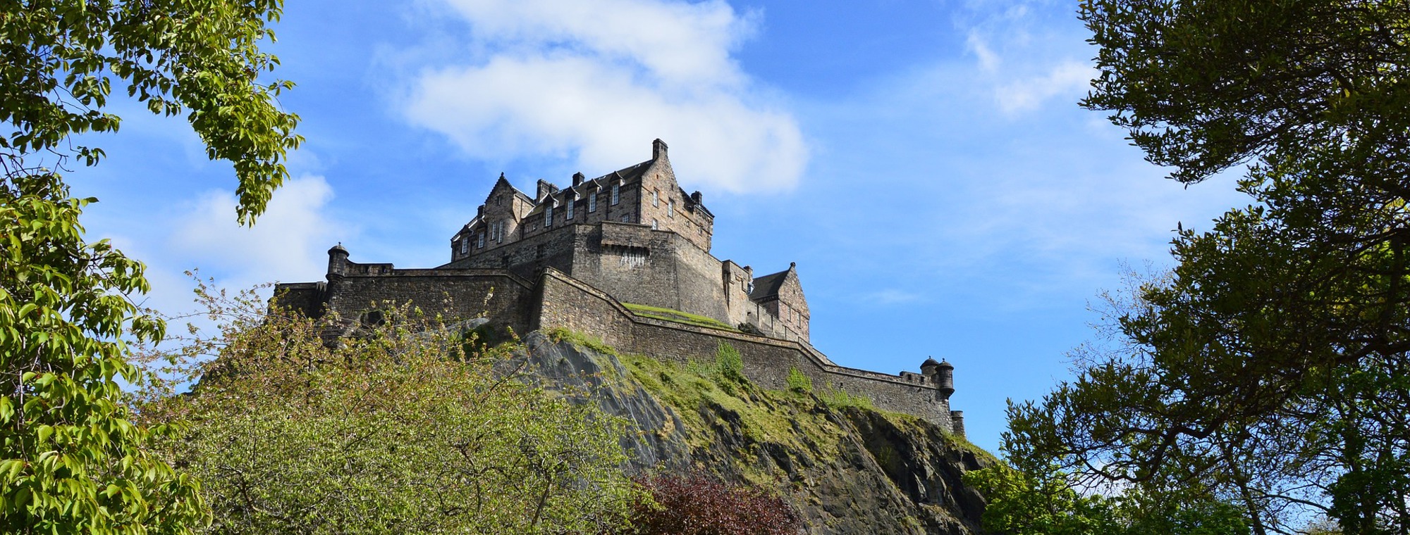 Scotland Edinburgh Castle Hill Below City