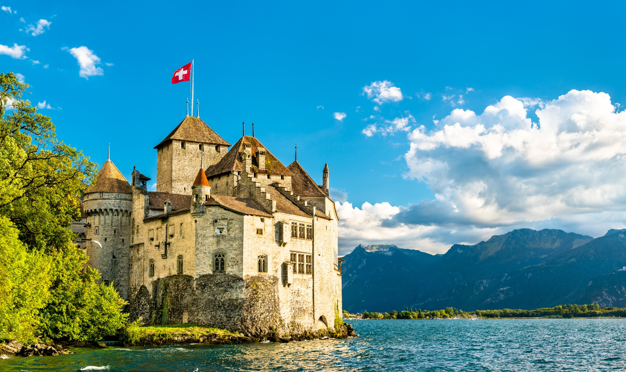 Switzerland Chillon Castle Lake Geneva Savoy Byron Swiss