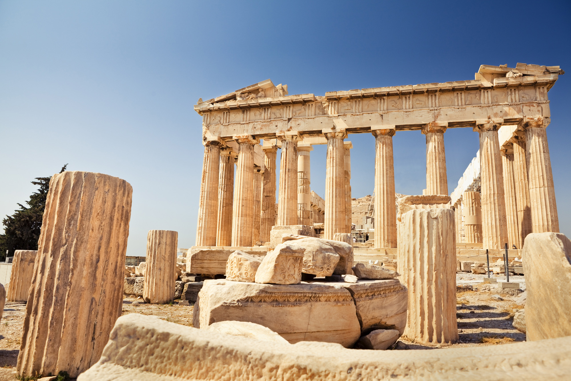 Greece Athens Acropolis And Parthenon