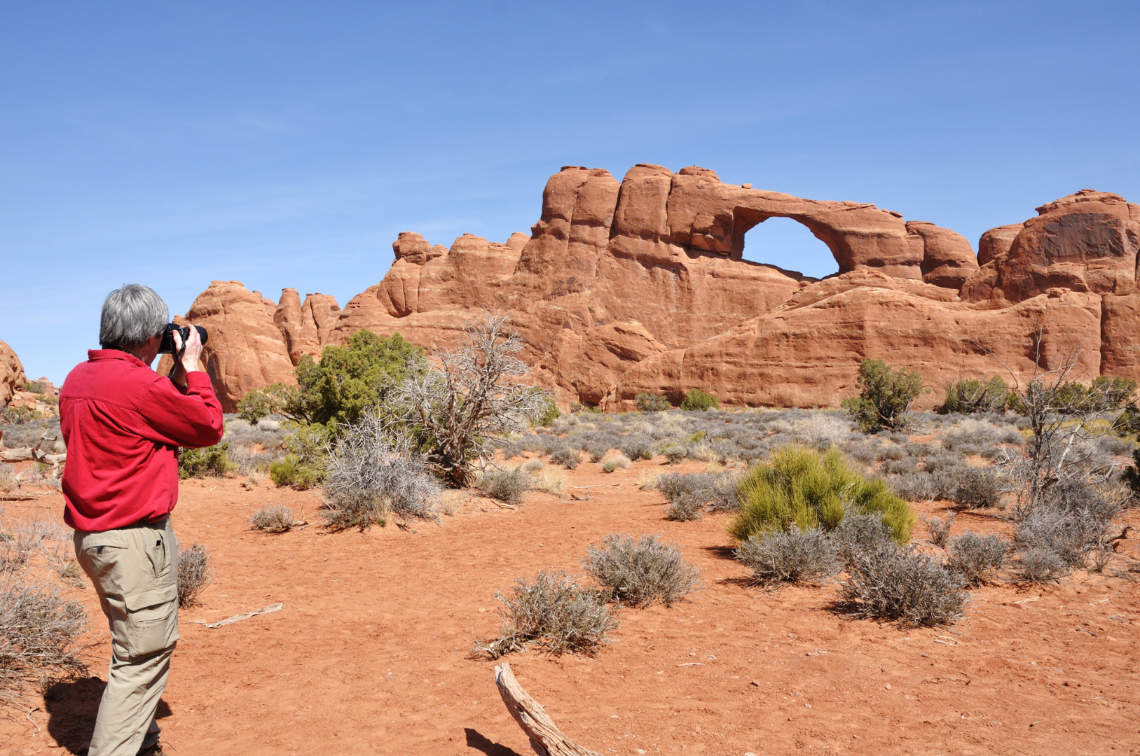 Usa Utah Arches National Park With Photographer