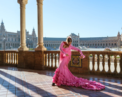 Spain Seville Plaza Espana Flamenco Dancer