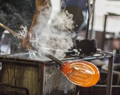 Expert Italy Venice Murano Glass Workshop Glassblower Steam Venitan Glass