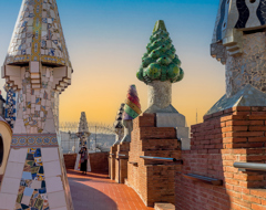 Spain Barcelona Palau Palace Guell Mushroom Chimney Sky Expert