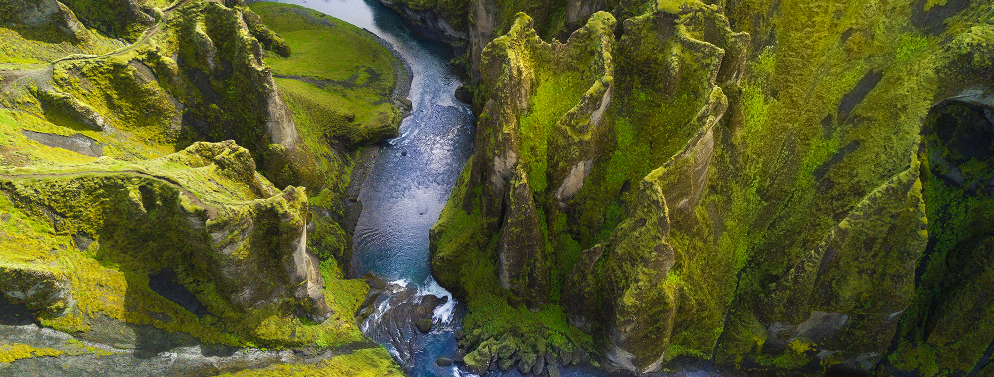 Iceland Aerial Fjadrargljufur Canyon In Summer Expert Travel Adivice Glaciers Gysers Waterfalls