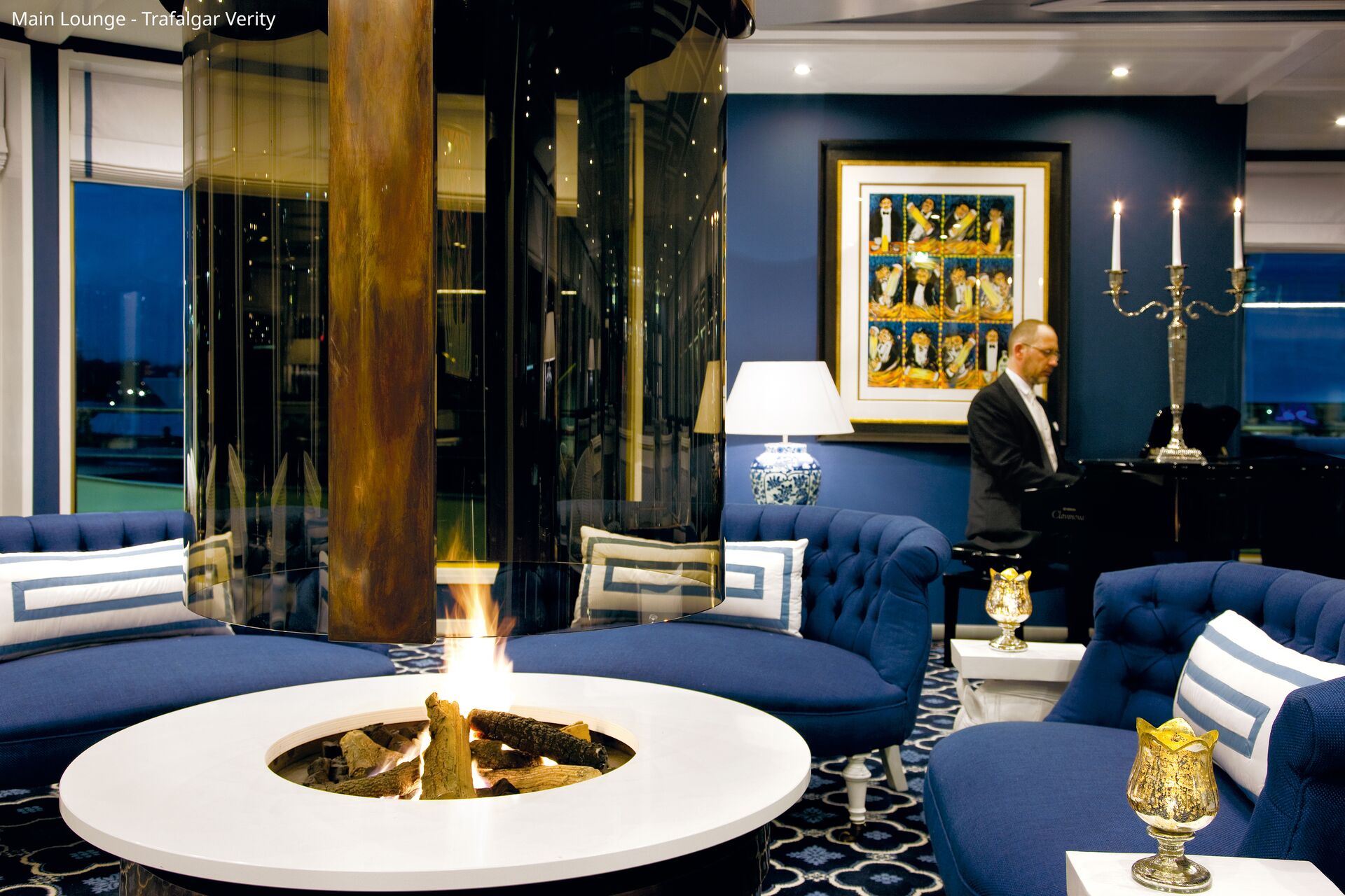 Large Trafalgar Verity Main Lounge Fireplace