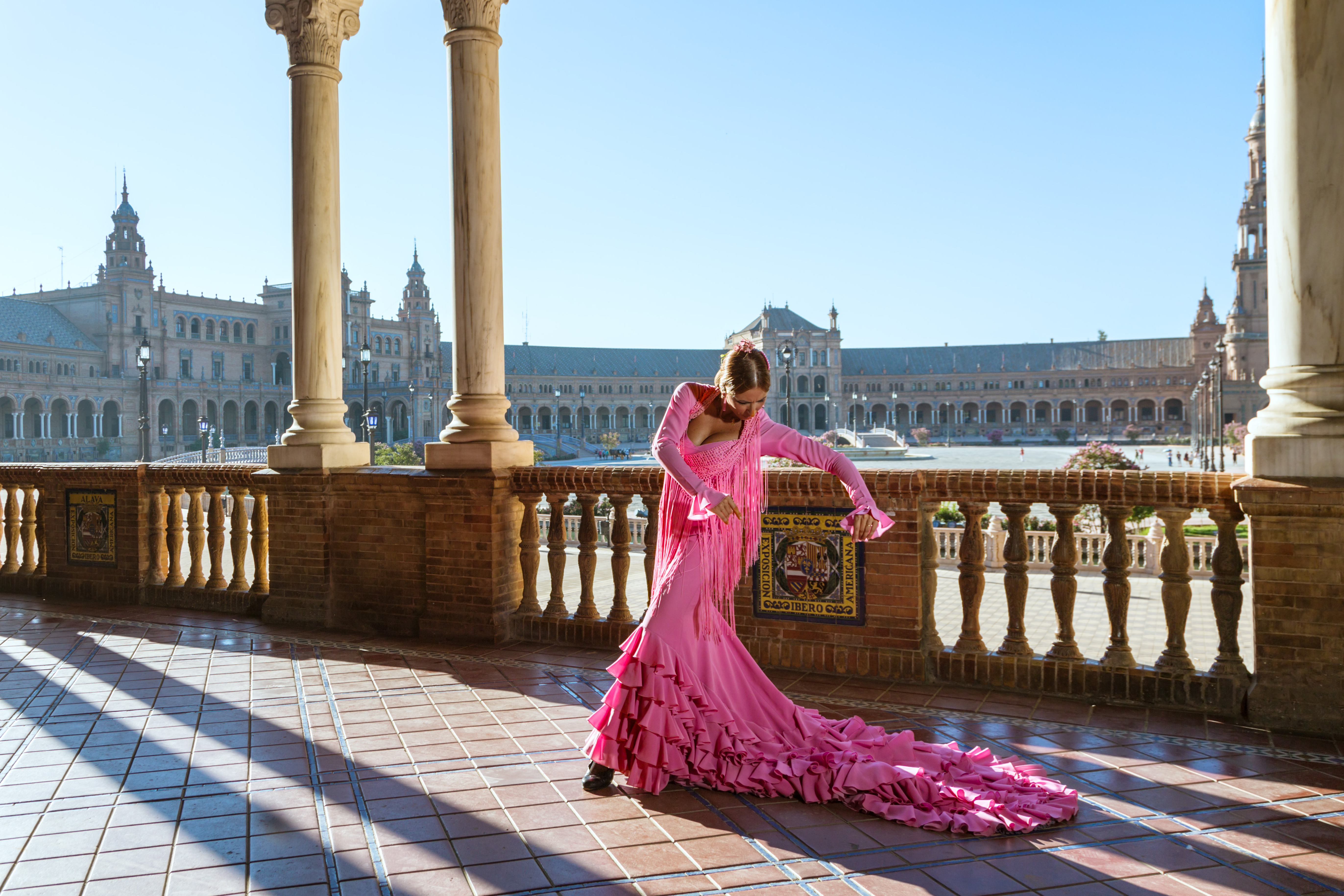 Spain Seville Plaza Espana Flamenco Dancer (1)